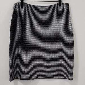 St. John Metallic Stipe Skirt